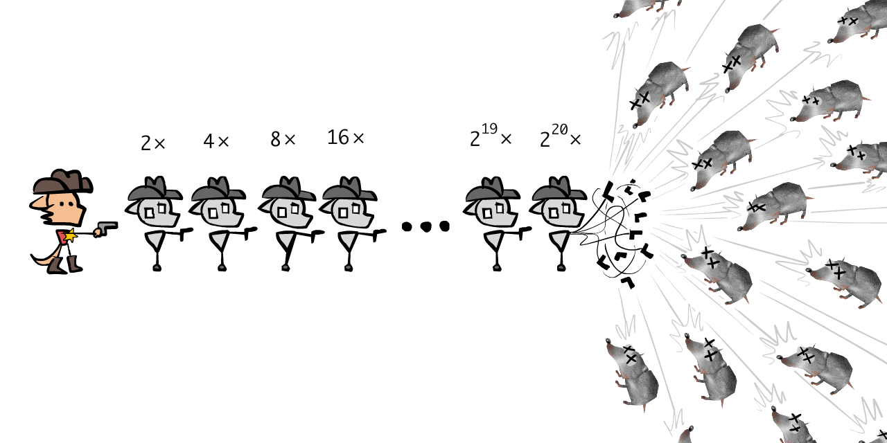 喵迪監督一連串喵迪，直到喵迪 20.0，它可以把所有害蟲都射死。